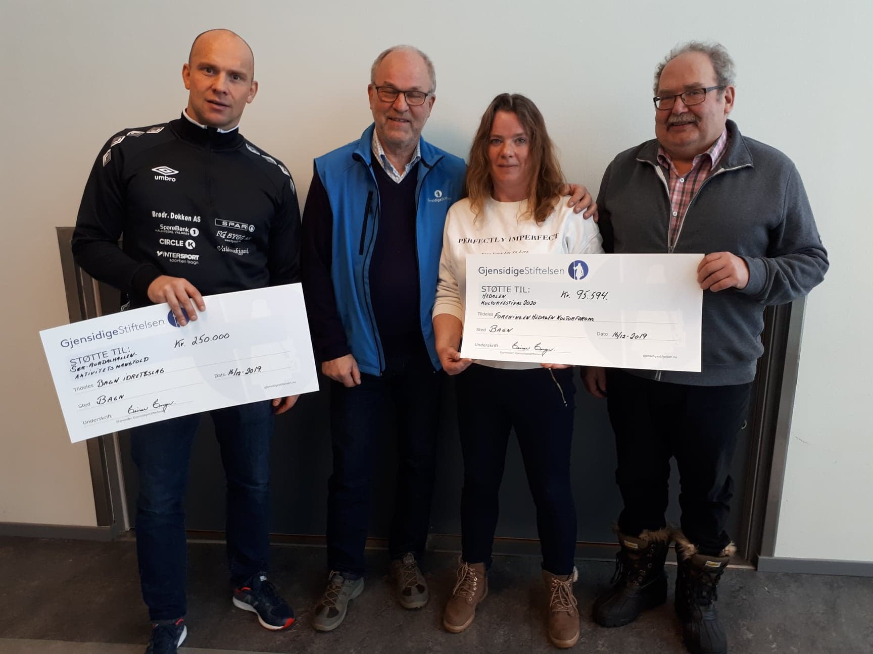 250 000 kr i gave til Bagn IL